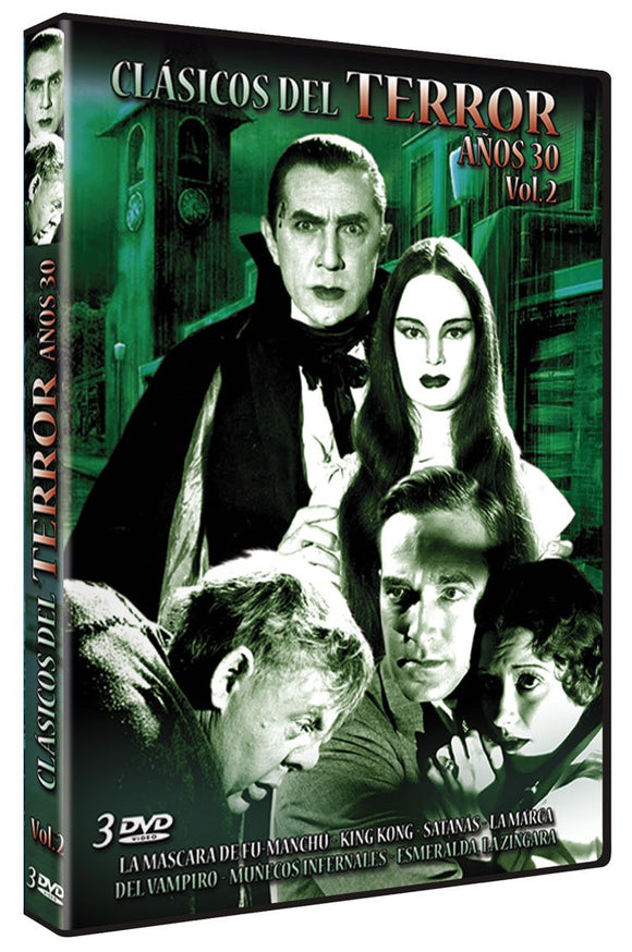 Pack Clásicos del Terror Años 30 Vol. 2: La Máscara de Fu Manchú + King Kong + Satanás + La Marca del Vampiro + Muñecos Infernales + Esmeralda, la Zíngara [DVD]