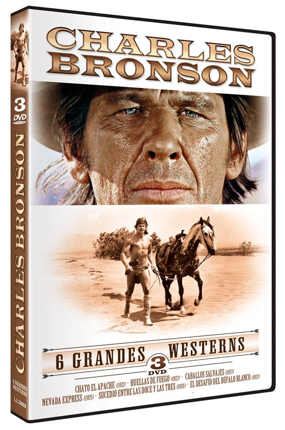Recopilatorio Charles Bronson: Chato el Apache + Huellas de Fuego + Caballos Salvajes + Nevada Express + Sucedió entre las 12 y las 3 + El Desafío del Búfalo Blanco [DVD]
